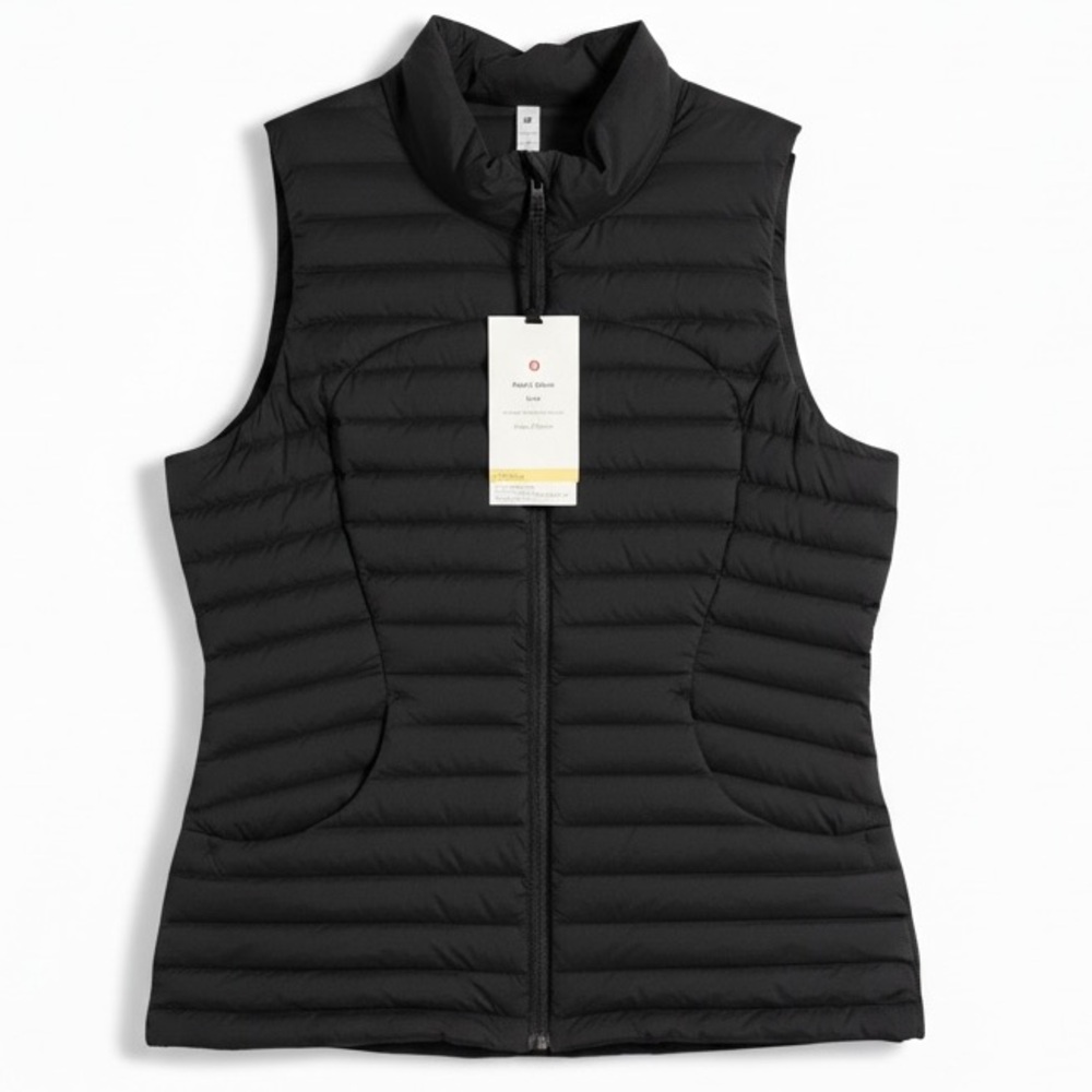 NWT lululemon pack it down black vest, water-resistant, windproof, slim fit - Picture 8 of 12